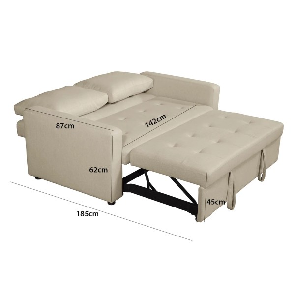 SOFÁ CAMA EN TAPIZADO ARENA TOKIO