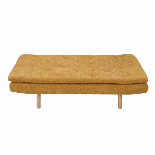 SOFÁ CAMA EN TAPIZADO TEXTIL MOSTAZA VELMA