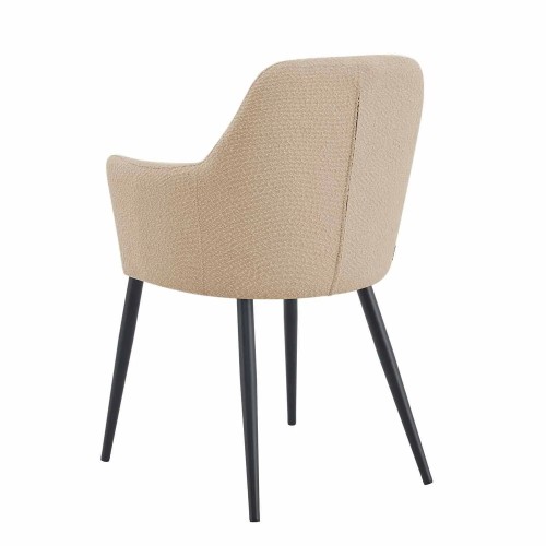 SILLÓN GUNNAR TEXTIL ARENA PATAS NEGRAS