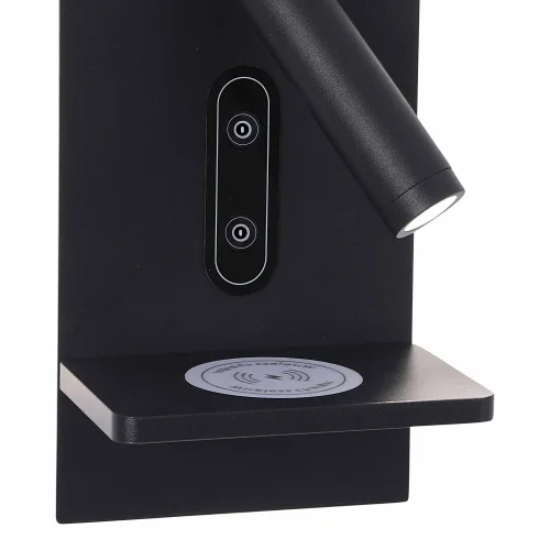 APLIQUE LED 10W 3000-6000K TÁCTIL NEGRO CARGA INALÁMBRICA MILO