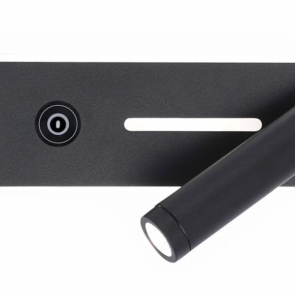 APLIQUE LED 9W 3000-6000K TÁCTIL NEGRO KIAN