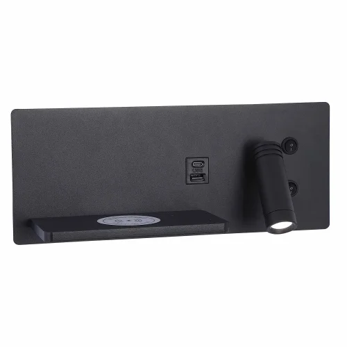 APLIQUE LED 8W 3000-6000K TÁCTIL NEGRO CARGA INALÁMBRICA ZEKO