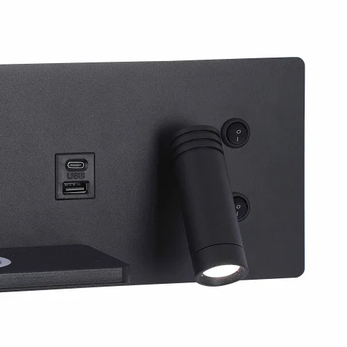 APLIQUE LED 8W 3000-6000K TÁCTIL NEGRO CARGA INALÁMBRICA ZEKO