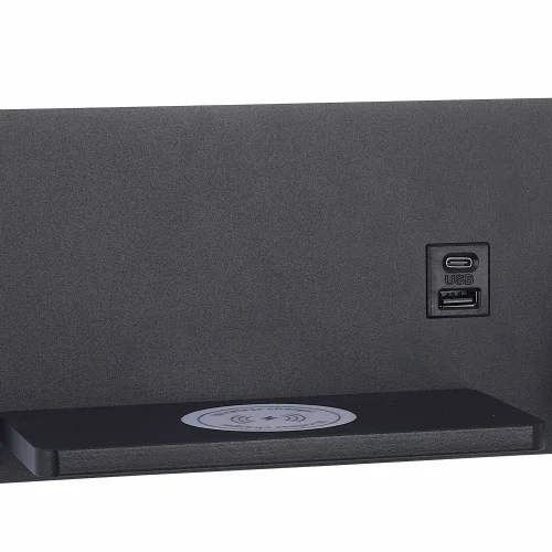 APLIQUE LED 8W 3000-6000K TÁCTIL NEGRO CARGA INALÁMBRICA ZEKO