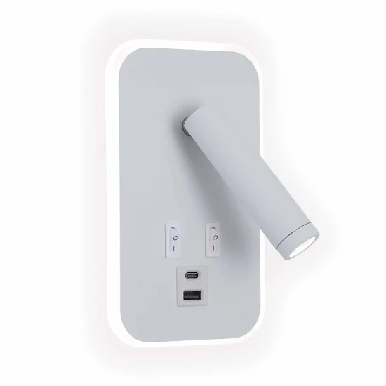 APLIQUE DE PARED LED 10W 3000-6000K USB BLANCO ORBIA 2