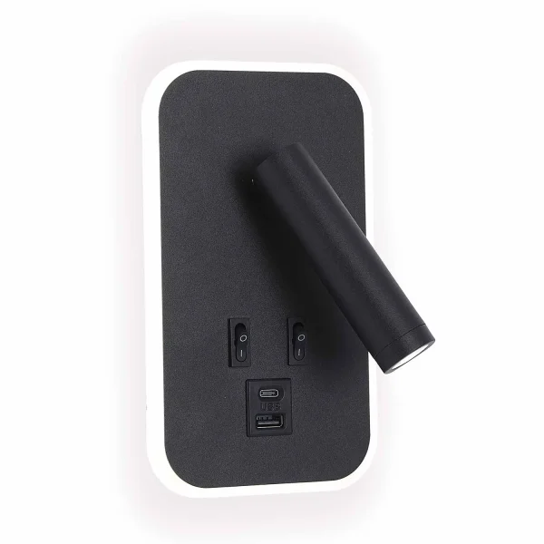 APLIQUE DE PARED LED 10W 3000-6000K USB NEGRO ORBIA