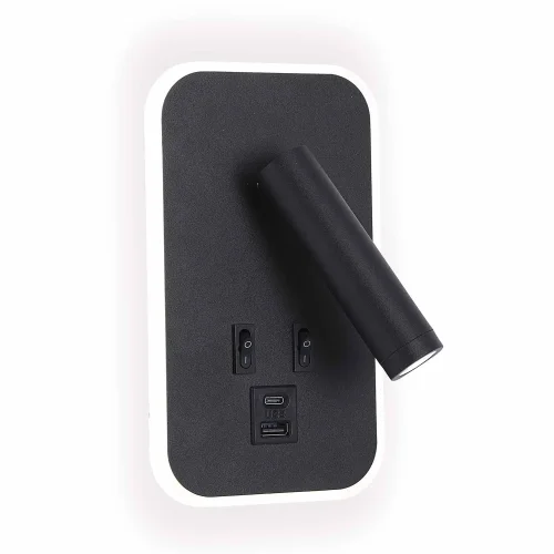 APLIQUE DE PARED LED 10W 3000-6000K USB NEGRO ORBIA