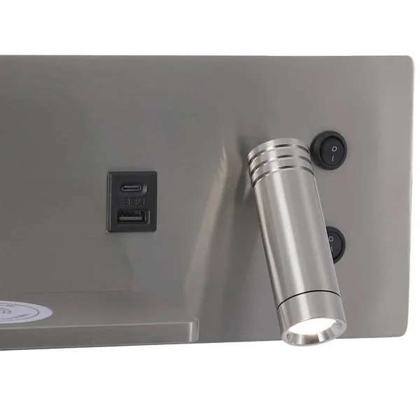 APLIQUE LED 8W 3000-6000K TÁCTIL NÍQUEL CARGA INALÁMBRICA ZEKO