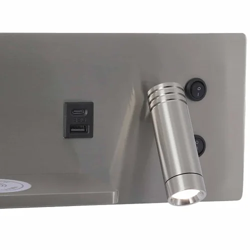 APLIQUE LED 8W 3000-6000K TÁCTIL NÍQUEL CARGA INALÁMBRICA ZEKO