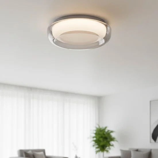 PLAFÓN LED 20W REGULABLE Ø30CM BLANCO/FUMÉ ECLORA