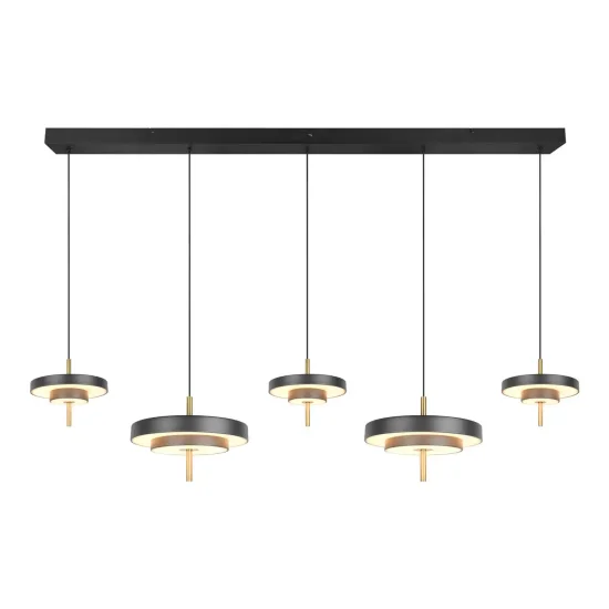 LÁMPARA DE TECHO LED 50W REGULABLE 2300-3000-4000K NEGRO ORO ELIX