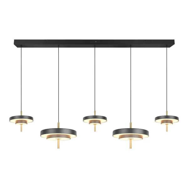 LÁMPARA DE TECHO LED 50W REGULABLE 2300-3000-4000K NEGRO ORO ELIX