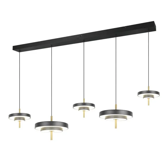 LÁMPARA DE TECHO LED 50W REGULABLE 2300-3000-4000K NEGRO ORO ELIX 2