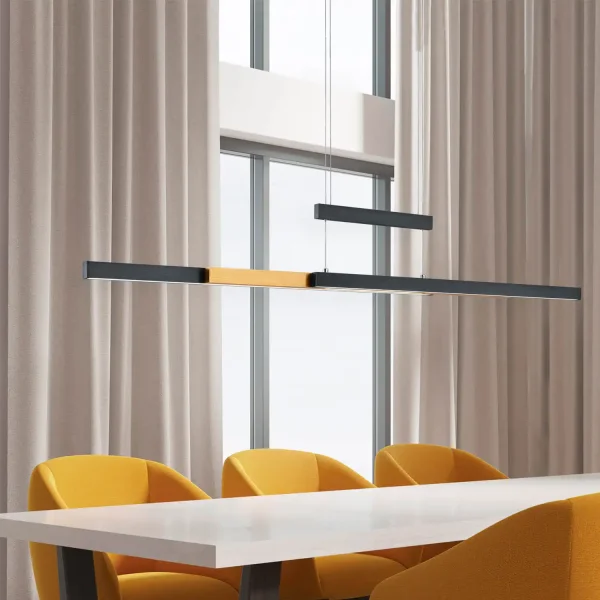 LÁMPARA DE TECHO LED 45W 2700K-5000K ESTERA NEGRA LUNOR