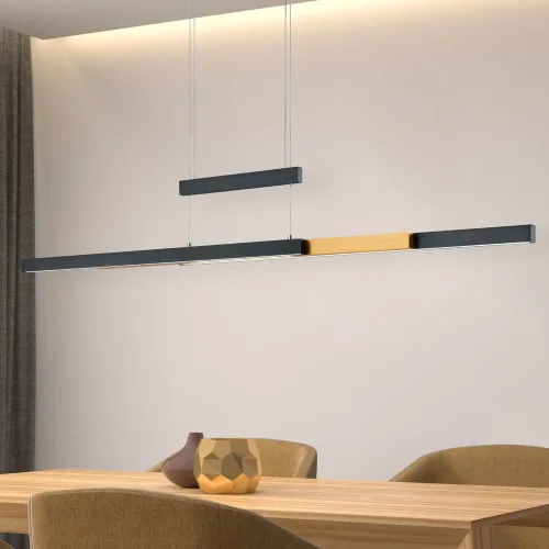 LÁMPARA DE TECHO LED 45W 2700K-5000K ESTERA NEGRA LUNOR