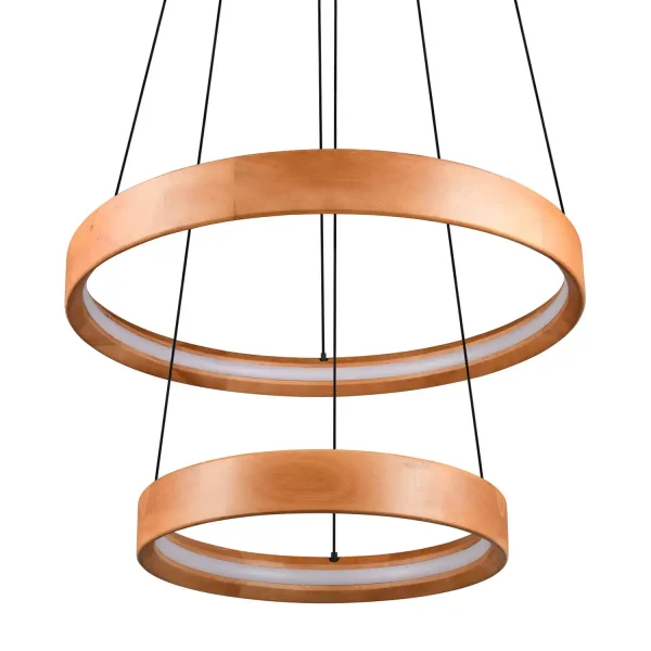 LÁMPARA DE TECHO LED 37W 3000K MADERA NATURAL SOLAN