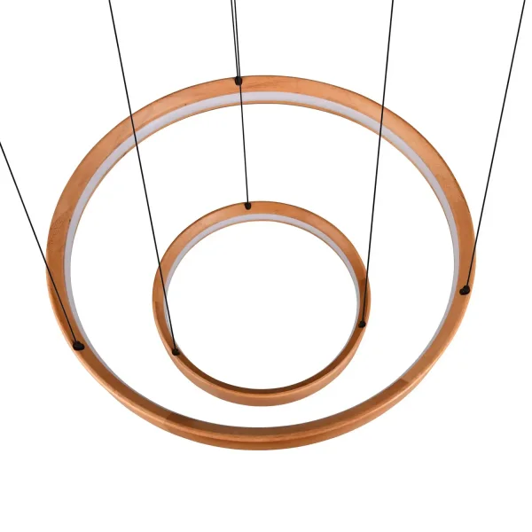 LÁMPARA DE TECHO LED 37W 3000K MADERA NATURAL SOLAN