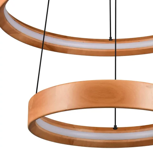 LÁMPARA DE TECHO LED 37W 3000K MADERA NATURAL SOLAN