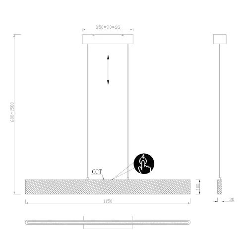 LÁMPARA DE TECHO LED 27W 2700-6000K MADERA NATURAL SVEN