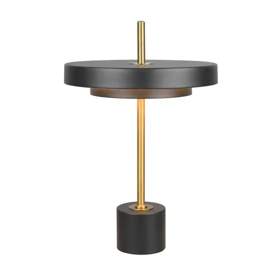 LÁMPARA DE MESA LED 12W REGULABLE 2300-3000-4000K NEGRO ORO ELIX