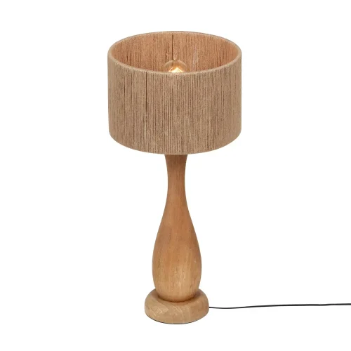 LÁMPARA DE MESA MADERA NATURAL/YUTE E27 TAIS