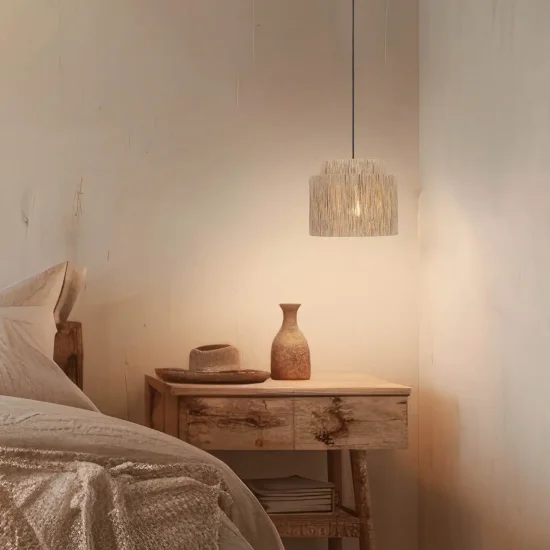 LÁMPARA DE TECHO 1 LUZ YUTE NATURAL Ø31CM E27 LEIKO 2