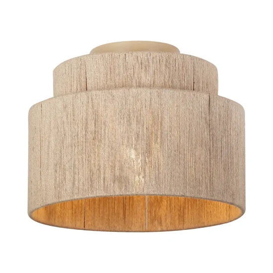 PLAFÓN DE TECHO 1 LUZ YUTE NATURAL E27 LEIKO