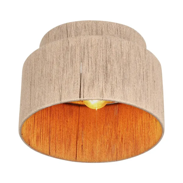 PLAFÓN DE TECHO 1 LUZ YUTE NATURAL E27 LEIKO