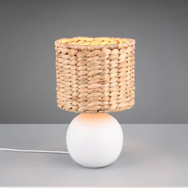 LÁMPARA DE MESA CERÁMICA PANTALLA ALGAS MARINAS 29CM PADINA