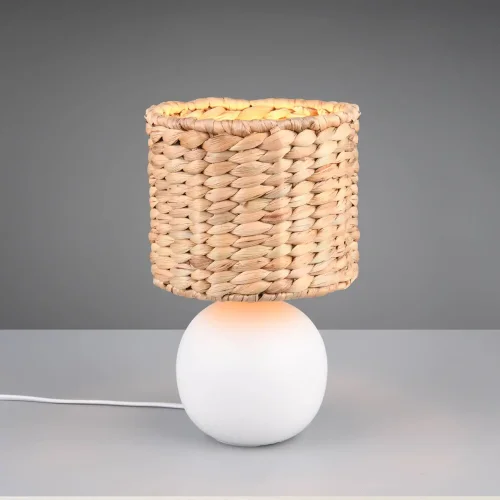 LÁMPARA DE MESA CERÁMICA PANTALLA ALGAS MARINAS 29CM PADINA