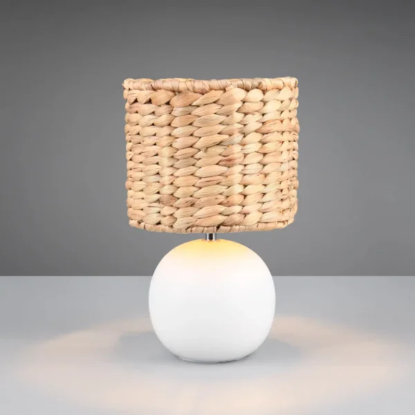 LÁMPARA DE MESA CERÁMICA PANTALLA ALGAS MARINAS 29CM PADINA