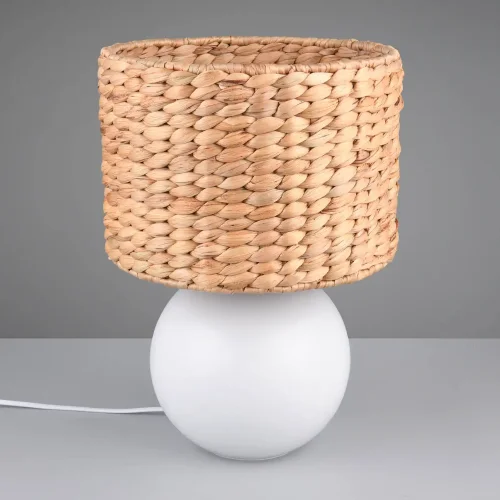 LÁMPARA DE MESA CERÁMICA PANTALLA ALGAS MARINAS 40CM PADINA