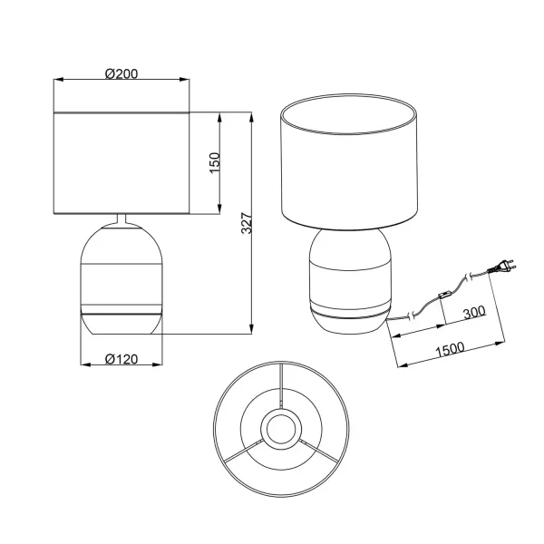 LÁMPARA DE MESA EN VIDRIO 32,7CM CELINE