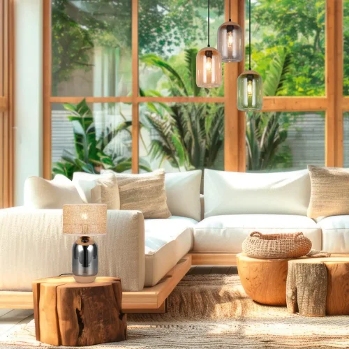 LÁMPARA DE MESA EN VIDRIO 43CM CELINE