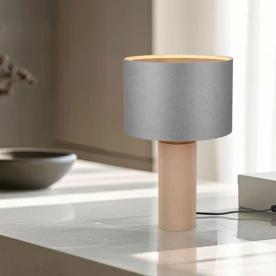 LÁMPARA DE MESA EN PAPPE NATURAL 48CM NEXA