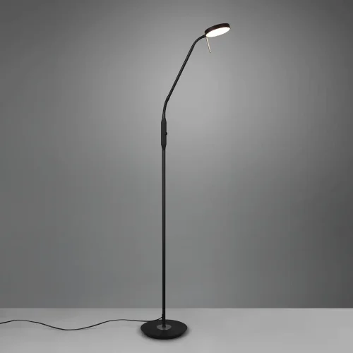 LÁMPARA DE PIE LED 12W REGULABLE ESTERA NEGRA EDEN