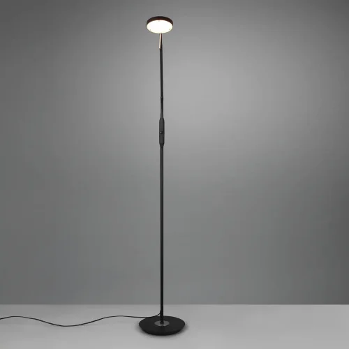 LÁMPARA DE PIE LED 12W REGULABLE ESTERA NEGRA EDEN