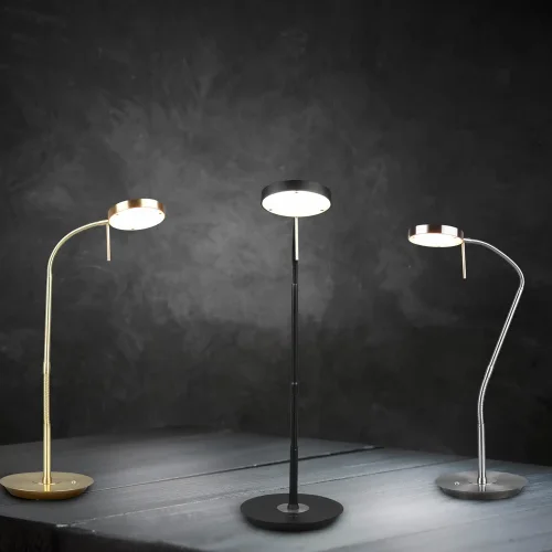 LÁMPARA DE MESA LED 12W REGULABLE NÍQUEL MATE EDEN