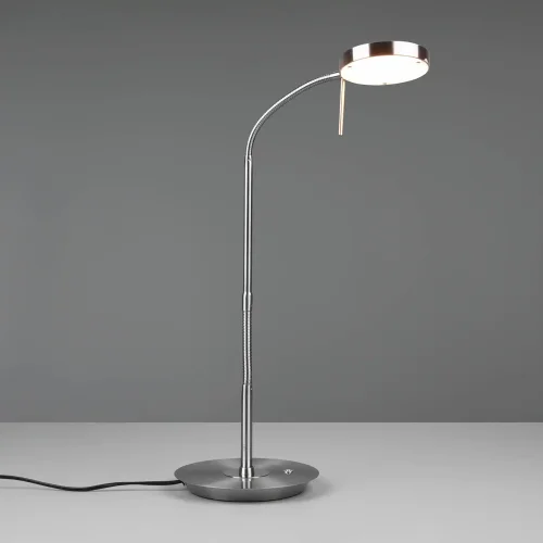 LÁMPARA DE MESA LED 12W REGULABLE NÍQUEL MATE EDEN