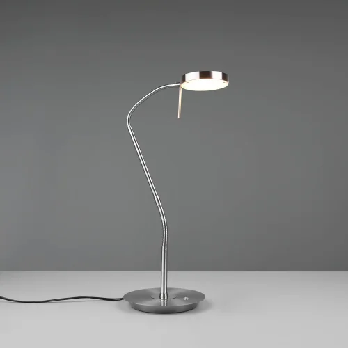 LÁMPARA DE MESA LED 12W REGULABLE NÍQUEL MATE EDEN