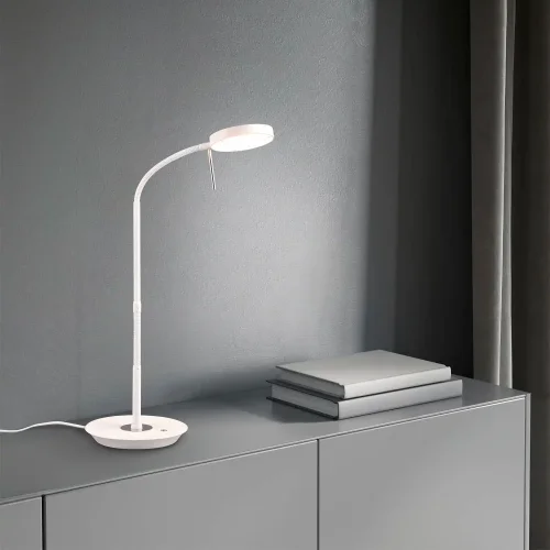 LÁMPARA DE MESA LED 12W REGULABLE ESTERA BLANCA EDEN