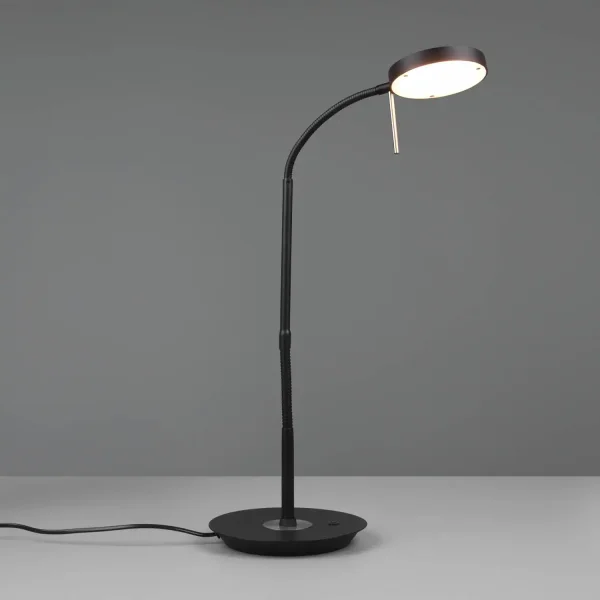 LÁMPARA DE MESA LED 12W REGULABLE ESTERA NEGRA EDEN