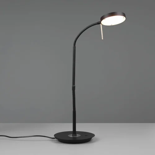 LÁMPARA DE MESA LED 12W REGULABLE ESTERA NEGRA EDEN