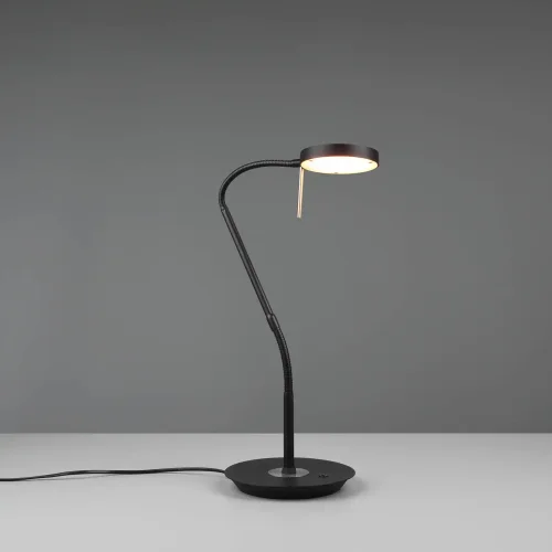 LÁMPARA DE MESA LED 12W REGULABLE ESTERA NEGRA EDEN