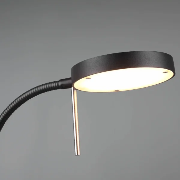 LÁMPARA DE MESA LED 12W REGULABLE ESTERA NEGRA EDEN