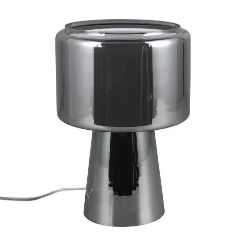 LÁMPARA DE MESA EN VIDRIO ACERO CROMADO ISEN