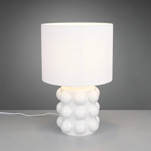 LÁMPARA DE MESA CERÁMICA BLANCA 47CM E27 LOREEN