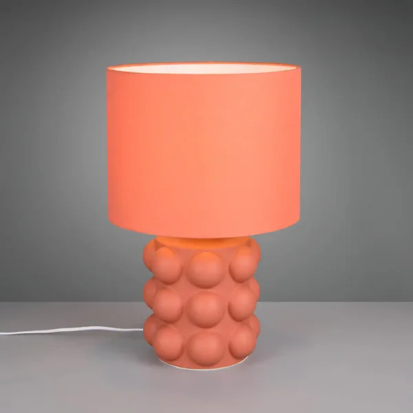 LÁMPARA DE MESA CERÁMICA ALBARICOQUE 47CM E27 LOREEN