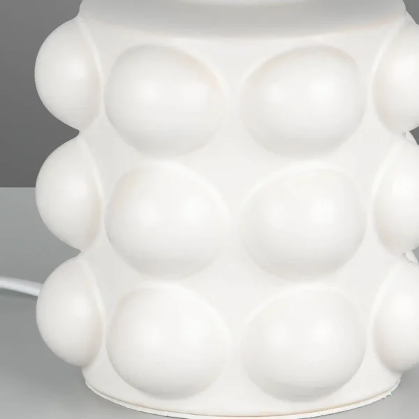 LÁMPARA DE MESA CERÁMICA BLANCA 30CM E14 LOREEN