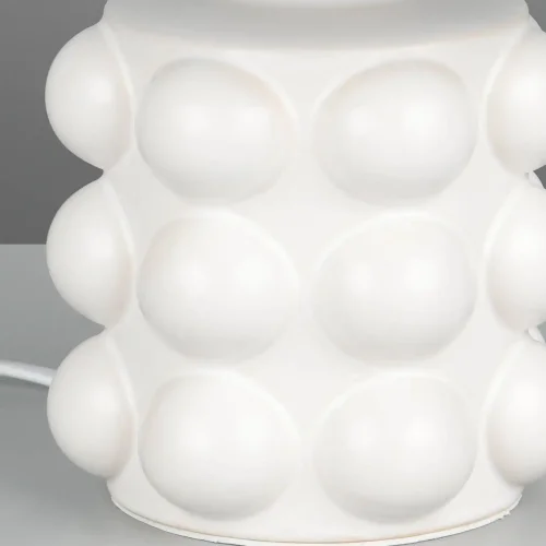 LÁMPARA DE MESA CERÁMICA BLANCA 30CM E14 LOREEN